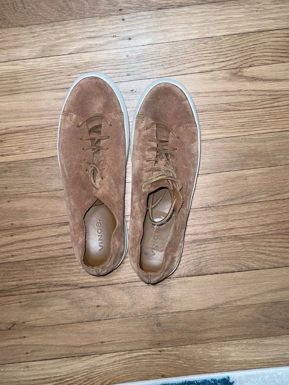 Vince Men's Suede Sneakers - Brown with White Sole, 9.5